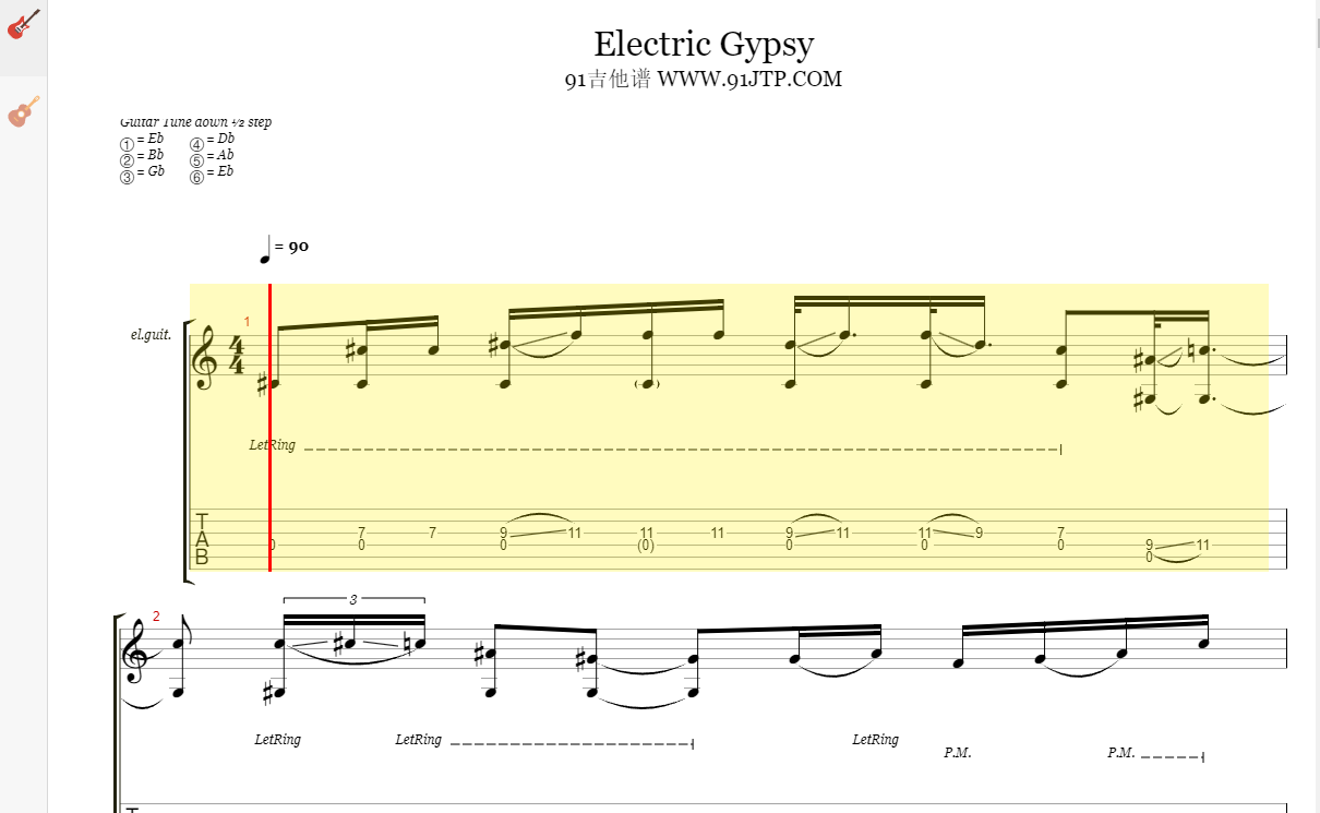 《Electric Gypsy》-Andy Timmons - GTP吉他谱【可视听多音轨数字吉他谱】