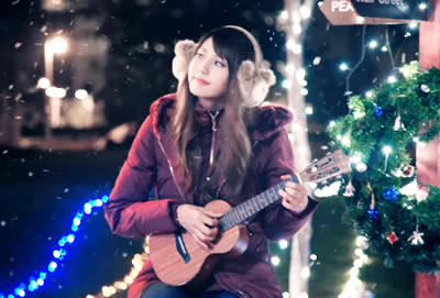 《冷冷der圣诞节》ukulele谱-朱主爱(四叶草)-尤克里里谱