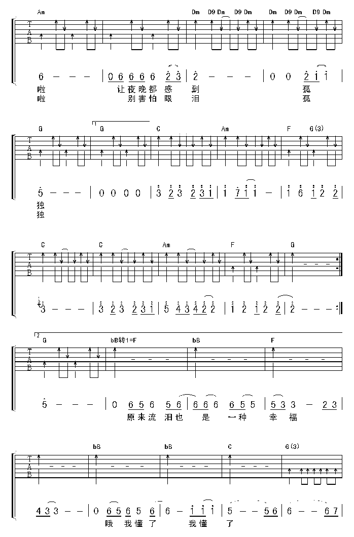 天使街吉他谱-91吉他谱