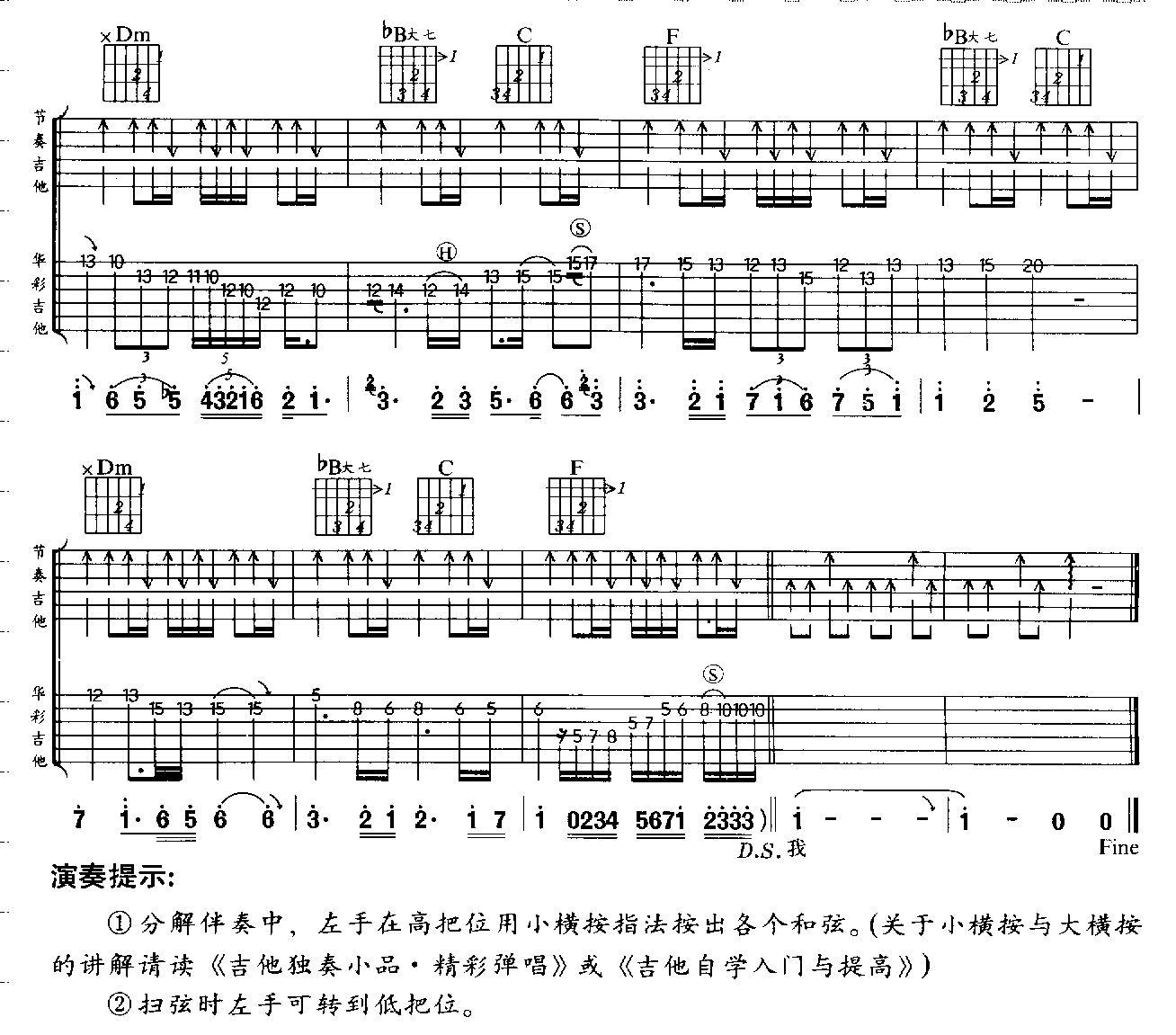 ★海阔天空★吉他谱-91吉他谱