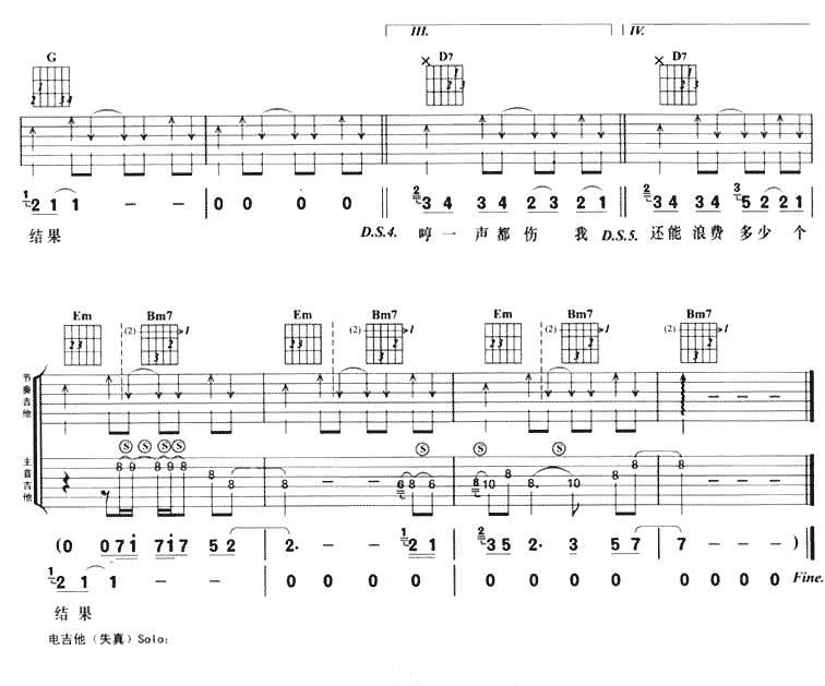 门没锁吉他谱-91吉他谱