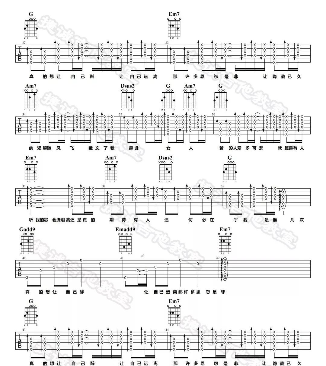 《不必在乎我是谁》吉他谱_李宗盛_G调原版弹唱谱_高清六线谱3