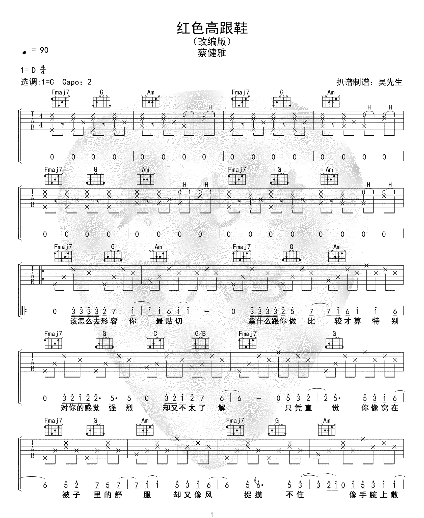 红色高跟鞋简易一指弹图片