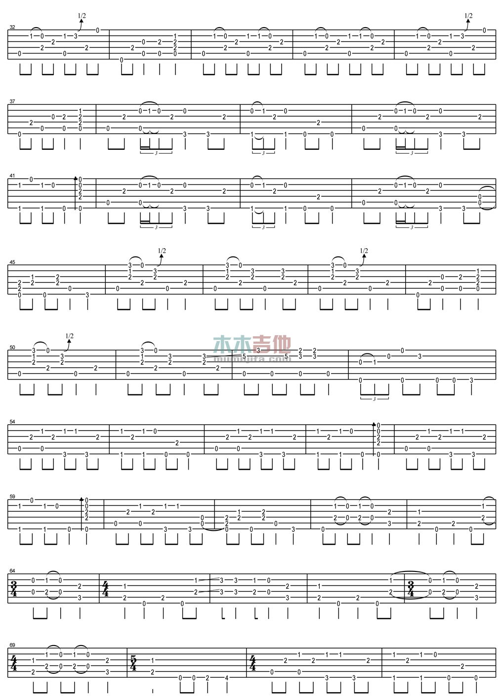 郑成河《Anji 指弹 》吉他谱-Guitar Music Score