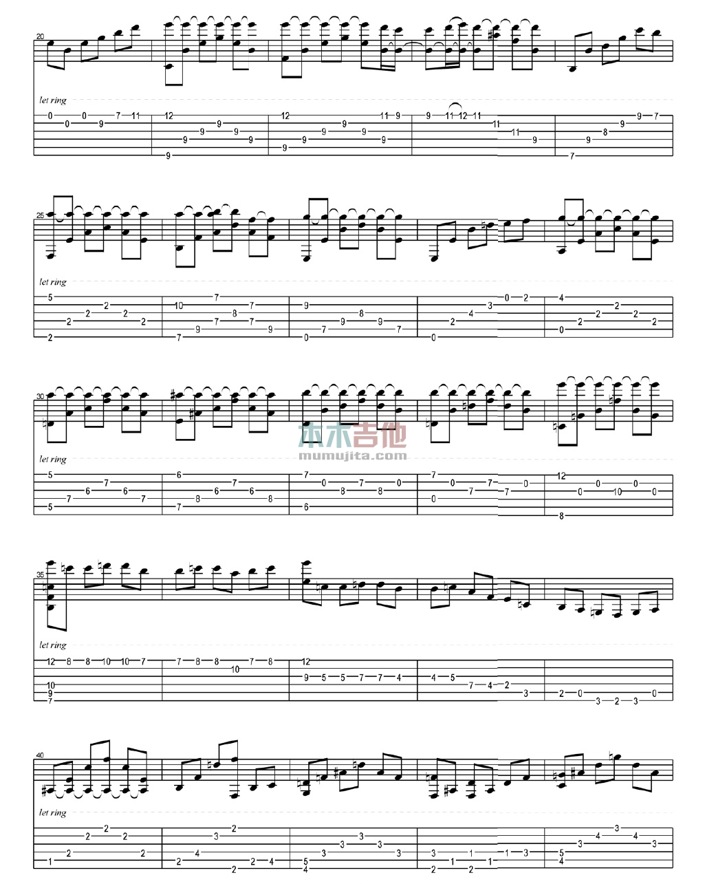 名曲《Cavatina 卡伐蒂娜  指弹 》吉他谱-Guitar Music Score