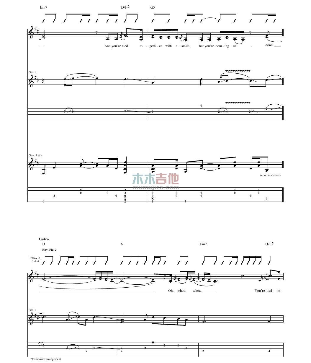 Taylor,Swift《Tied Together with a Smile》吉他谱-Guitar Music Score