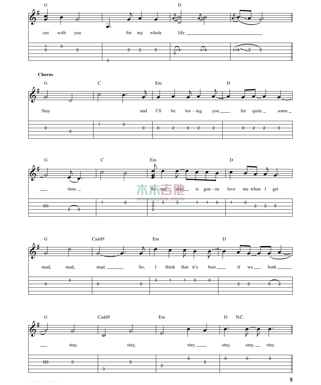 Taylor,Swift《Stay Stay Stay》吉他谱-Guitar Music Score