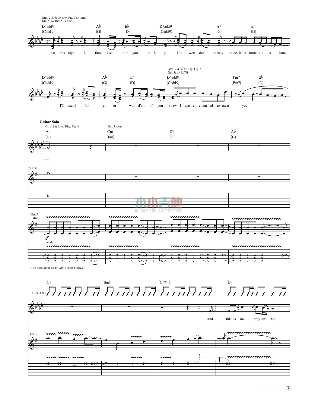 Taylor,Swift《Enchanted》吉他谱-Guitar Music Score