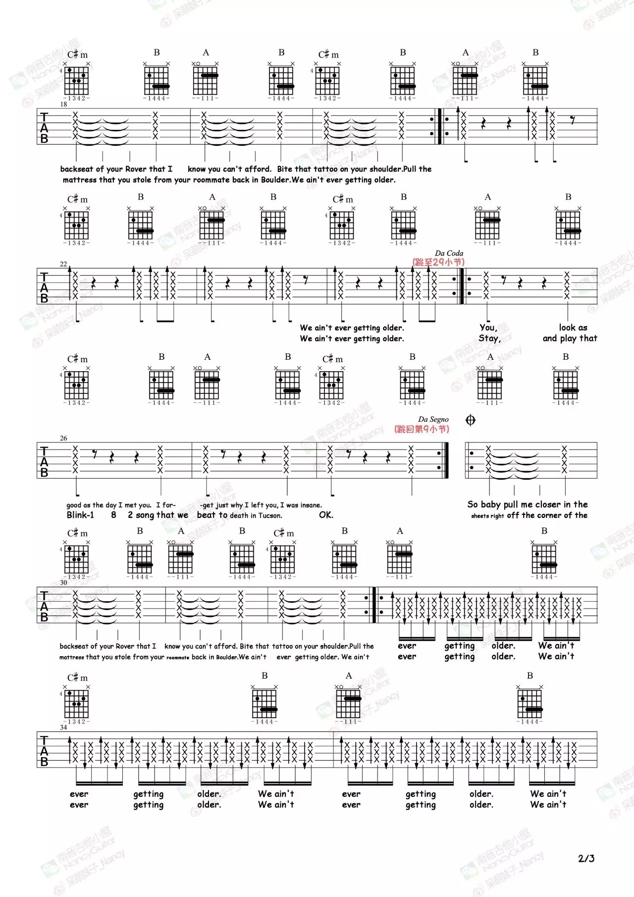 The,Chainsmokers《Closer》吉他谱-Guitar Music Score