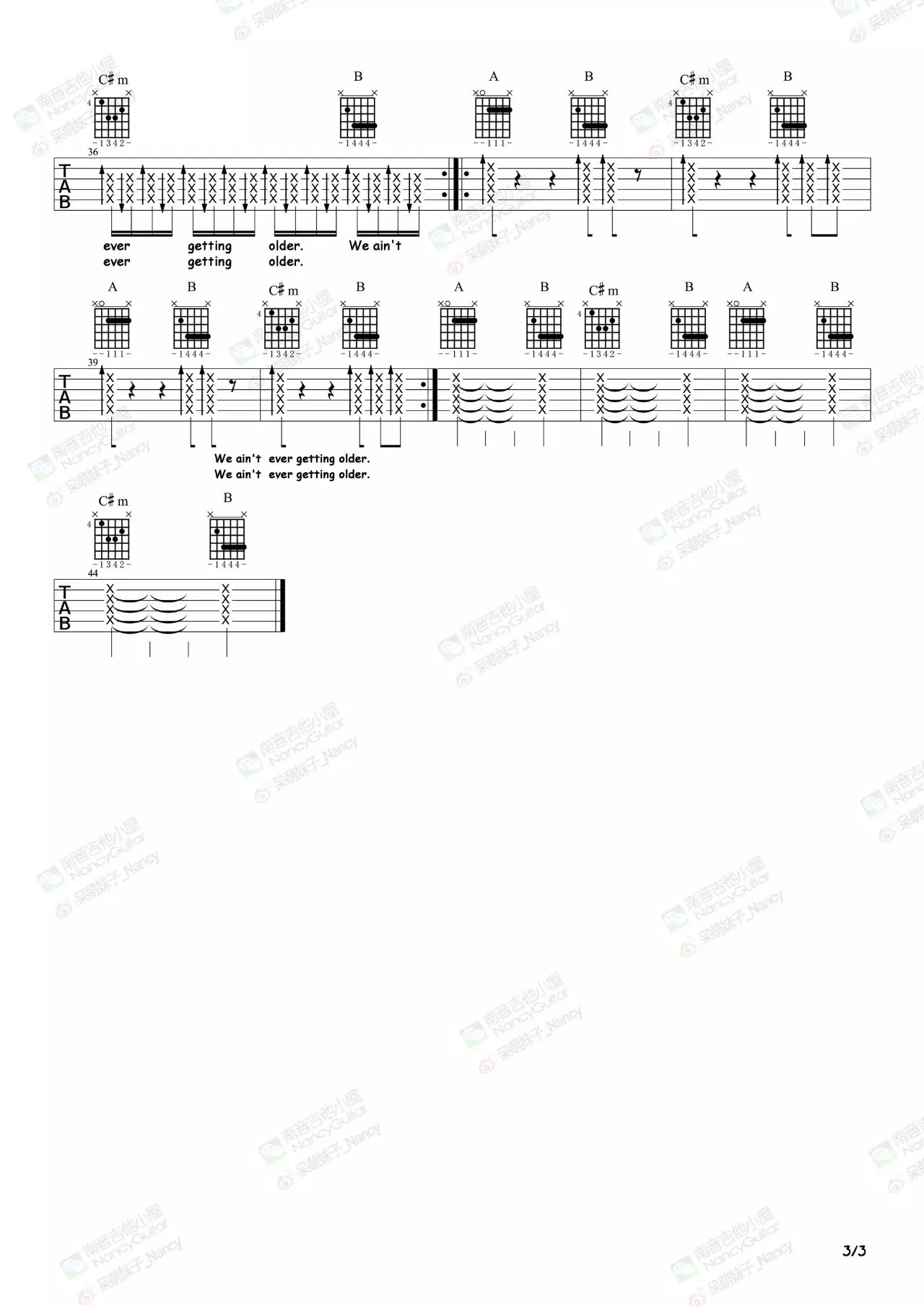 The,Chainsmokers《Closer》吉他谱-Guitar Music Score