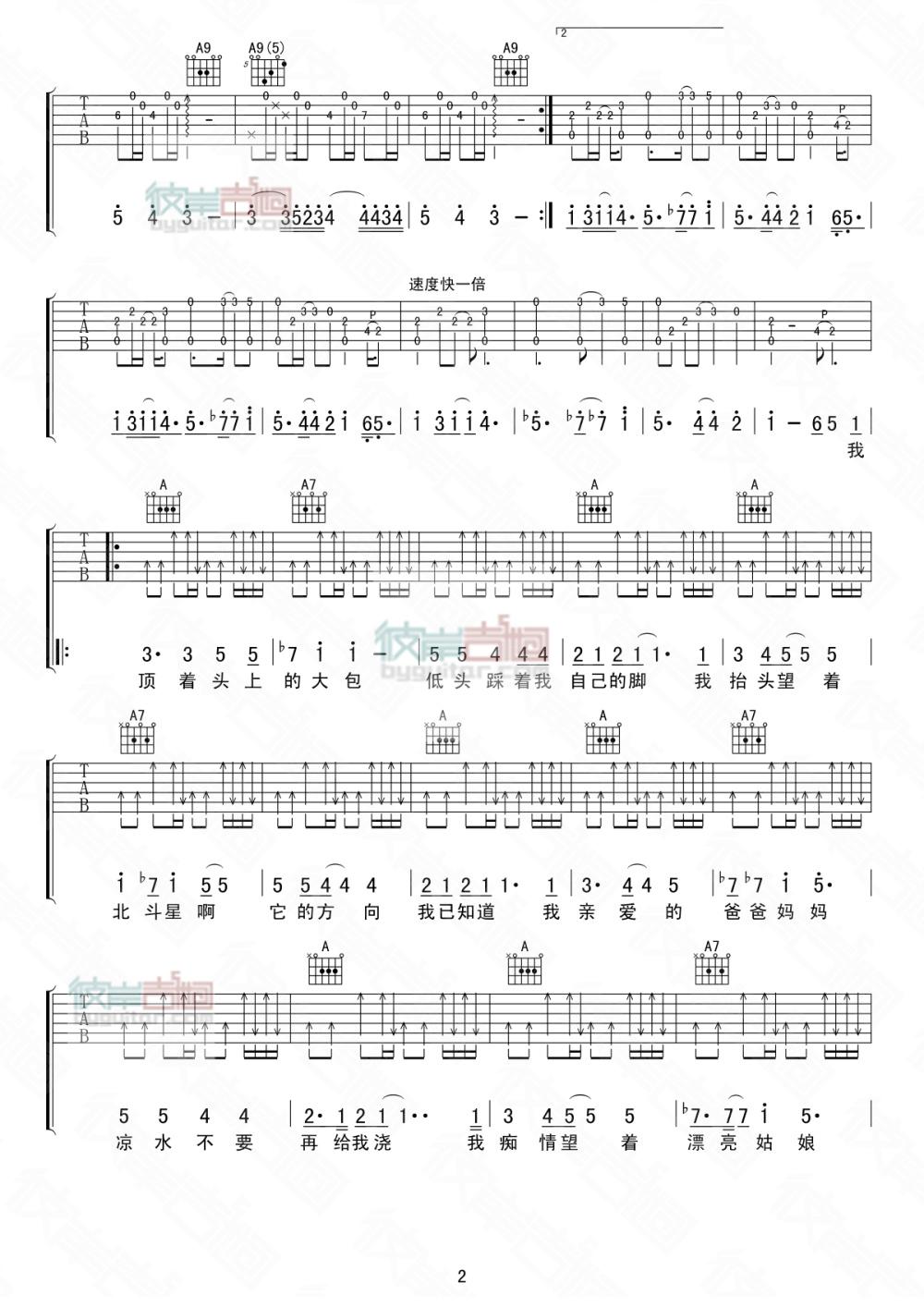 何勇《头上的包》吉他谱-Guitar Music Score