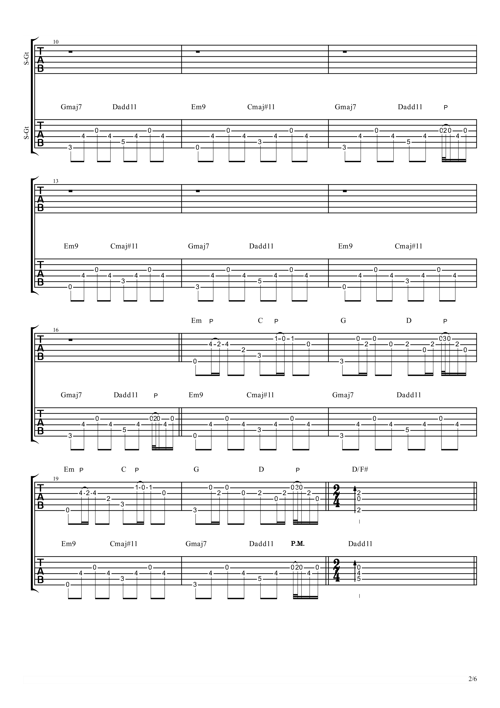 陈鸿宇《途中 原版 》吉他谱-Guitar Music Score