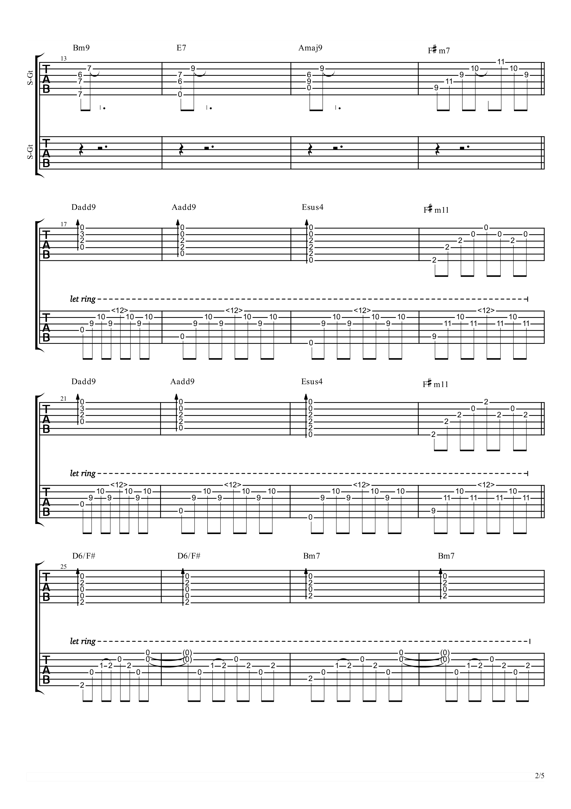 陈鸿宇《你只是经过 原版 》吉他谱-Guitar Music Score