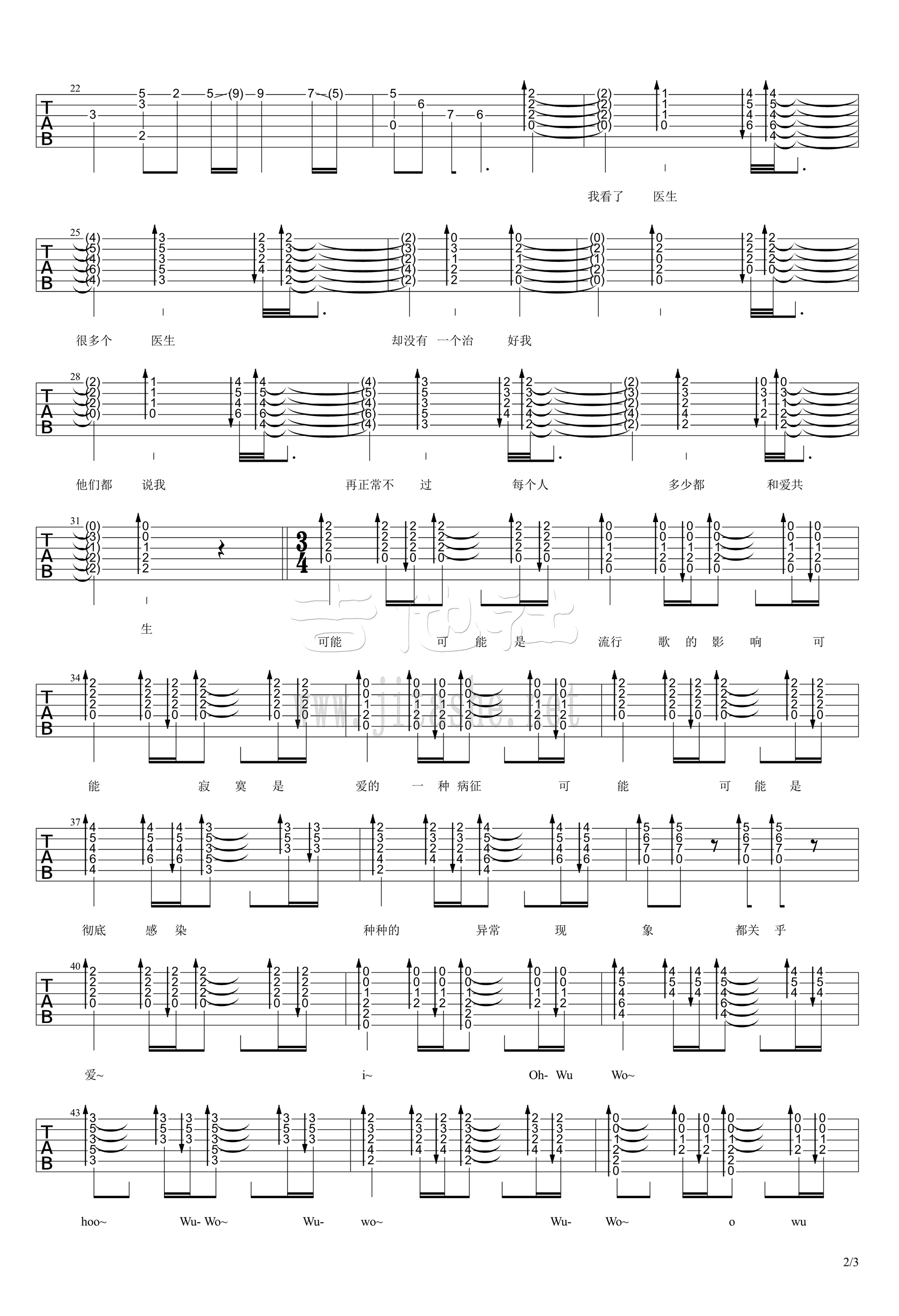 Hush!《异常现象》吉他谱-Guitar Music Score