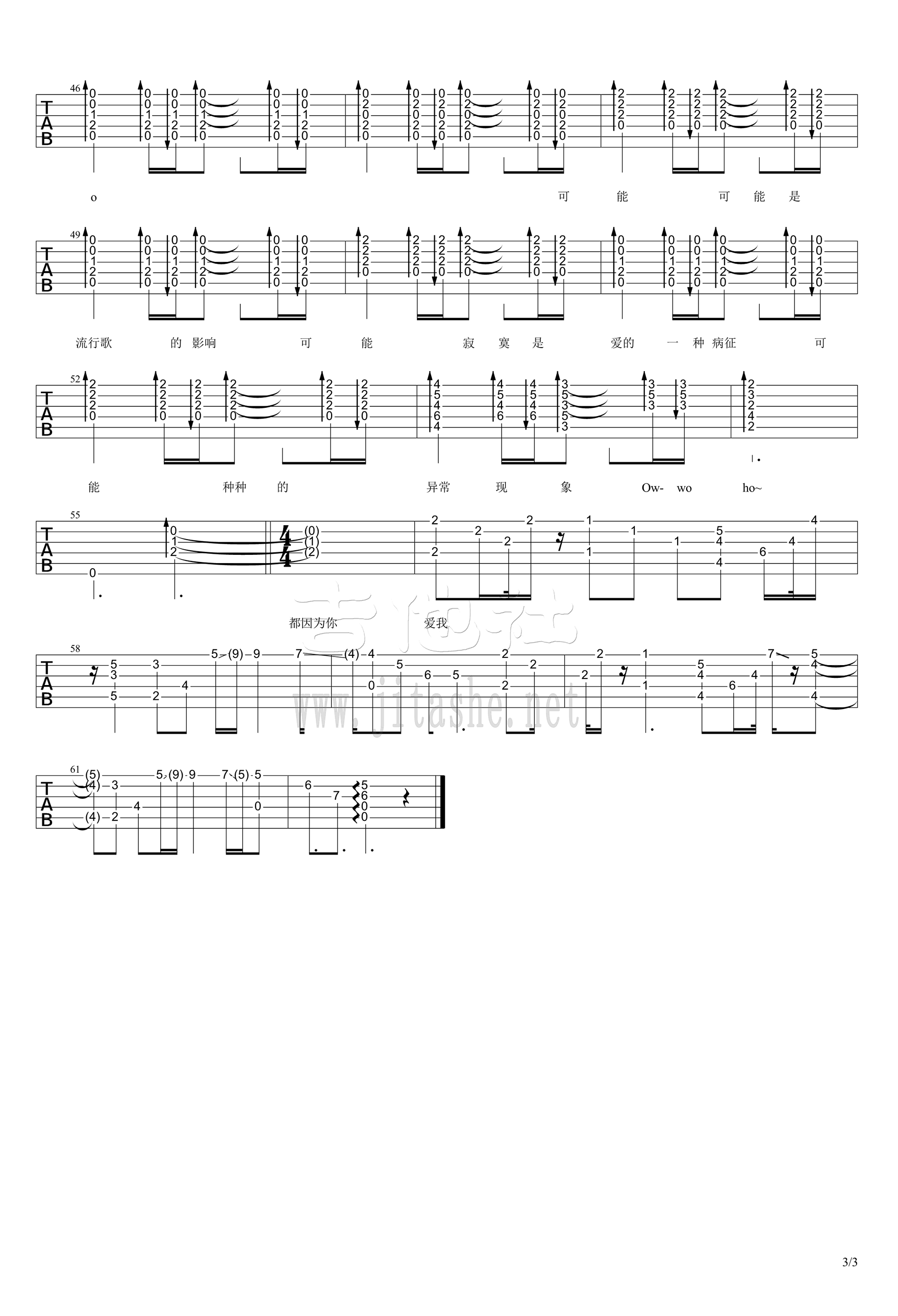 Hush!《异常现象》吉他谱-Guitar Music Score