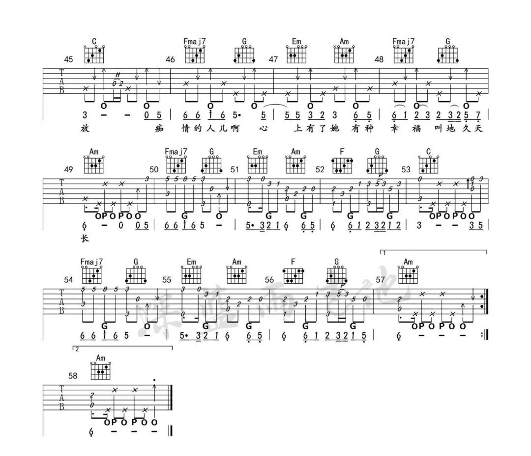 林宥嘉《兜圈》吉他谱(C调)-Guitar Music Score