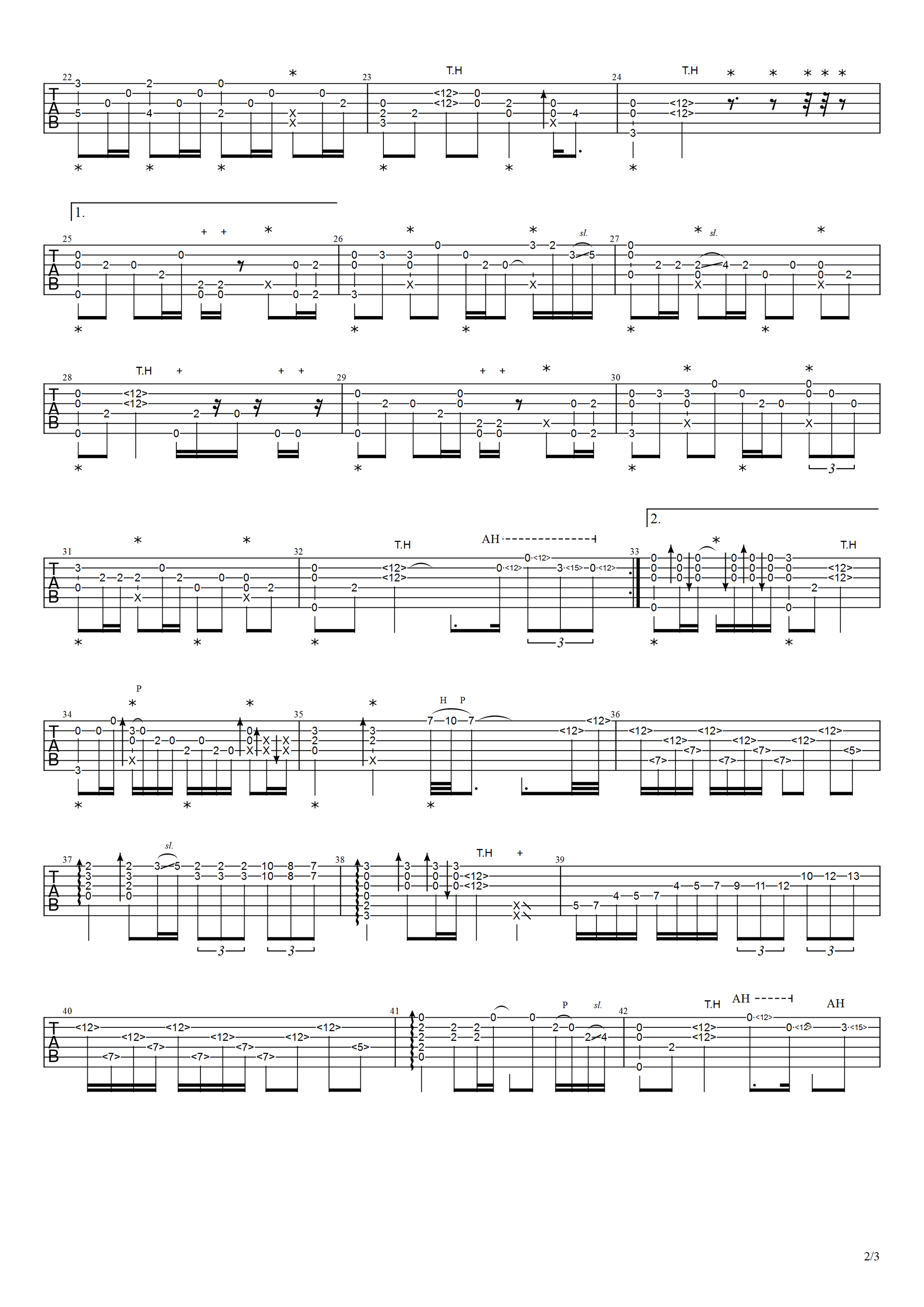 Beyond《灰色轨迹 指弹 》吉他谱(C调)-Guitar Music Score