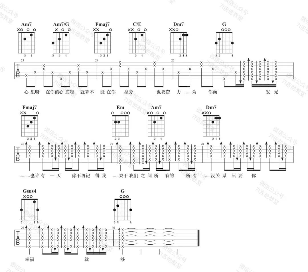 邱振哲《太阳（简单版）》吉他谱(C调)-Guitar Music Score