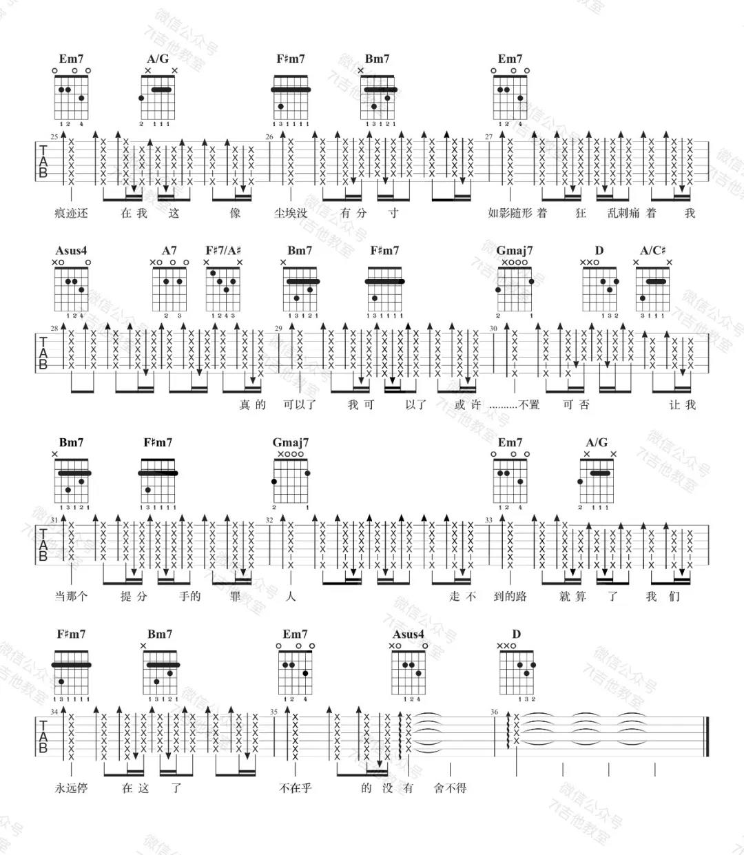 陈奕迅《可以了》吉他谱-Guitar Music Score