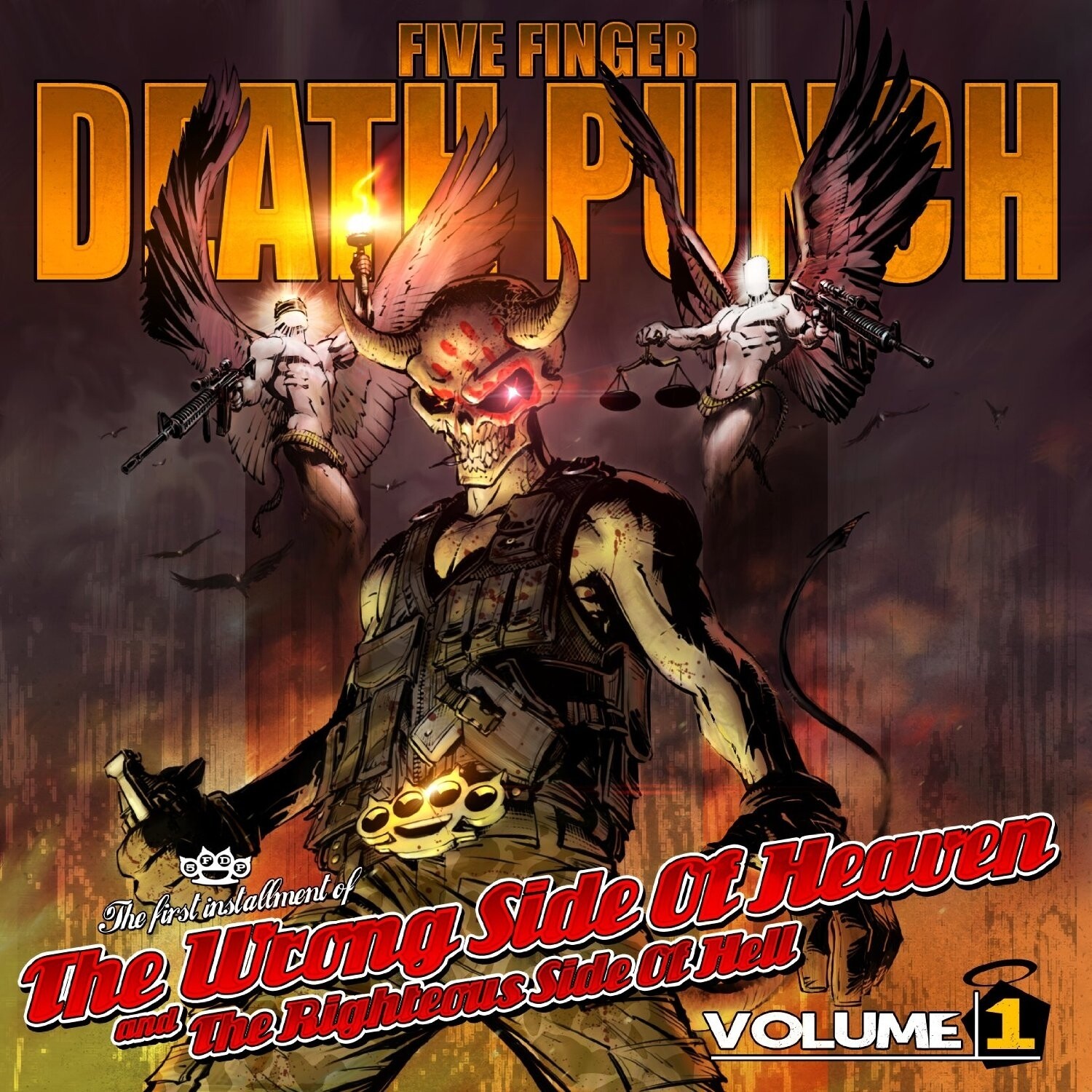 Five Finger Death Punch《Wrong Side Of Heaven》乐队总谱|GTP谱
